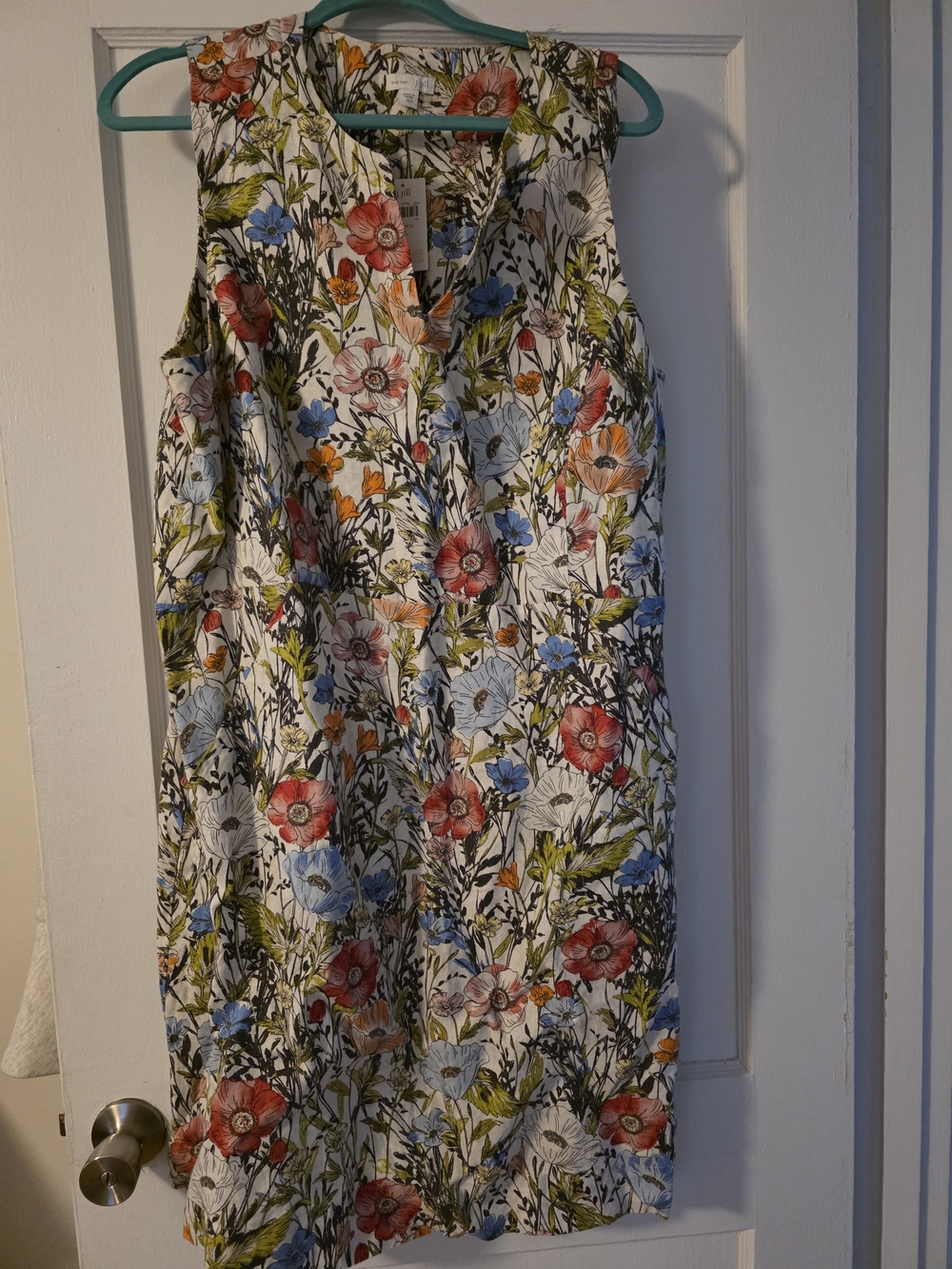 NWT J. Jill Floral Linen Shift Dress